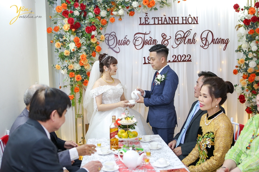 Ảnh chụp cưới hỏi truyền thống của cặp đôi Quốc Toàn - Ánh Dương