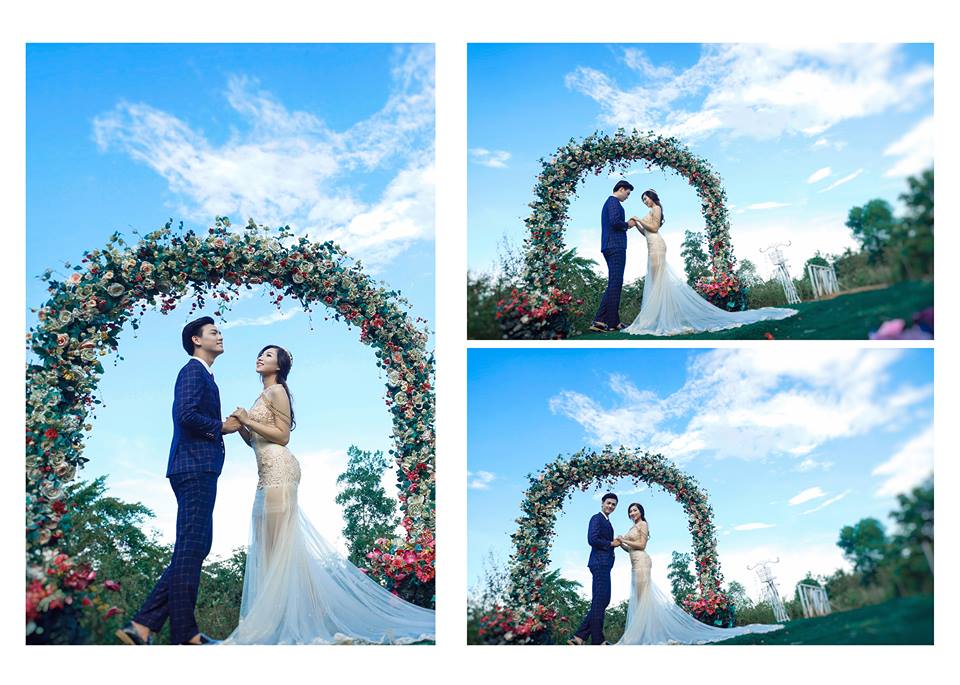 chụp ảnh cưới tại phim trường Heaven Love ở thị xã Sơn Tây