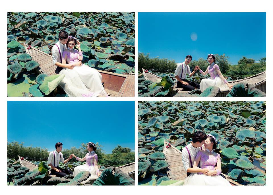 chụp ảnh cưới tại phim trường Heaven Love ở thị xã Sơn Tây