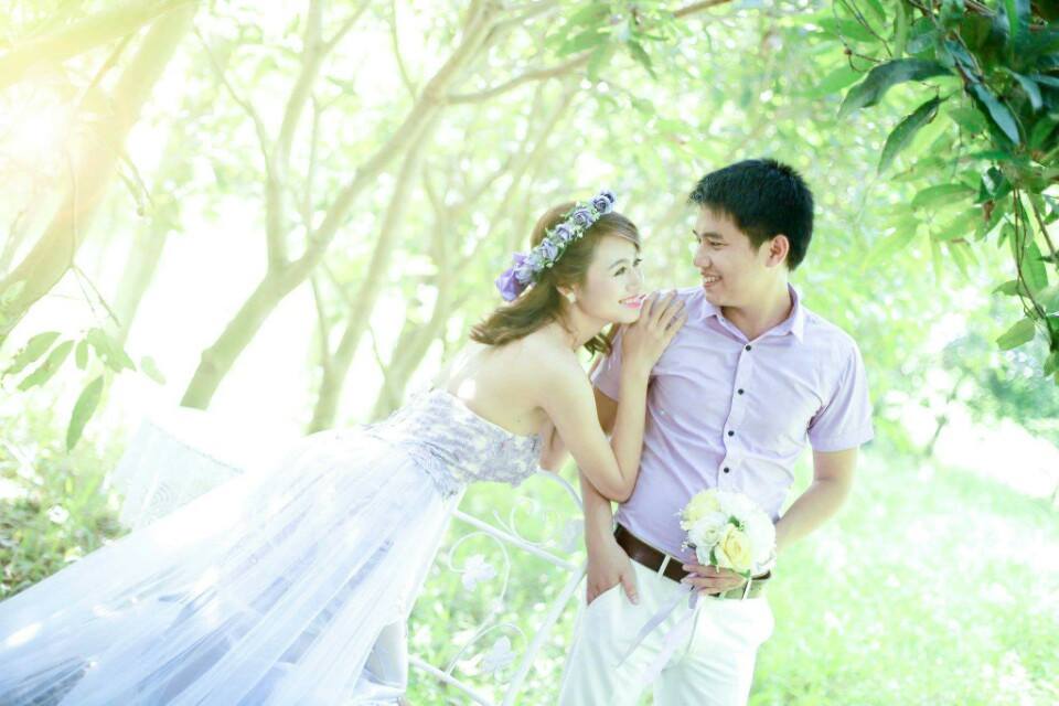 chụp ảnh cưới tại phim trường Heaven Love ở thị xã Sơn Tây