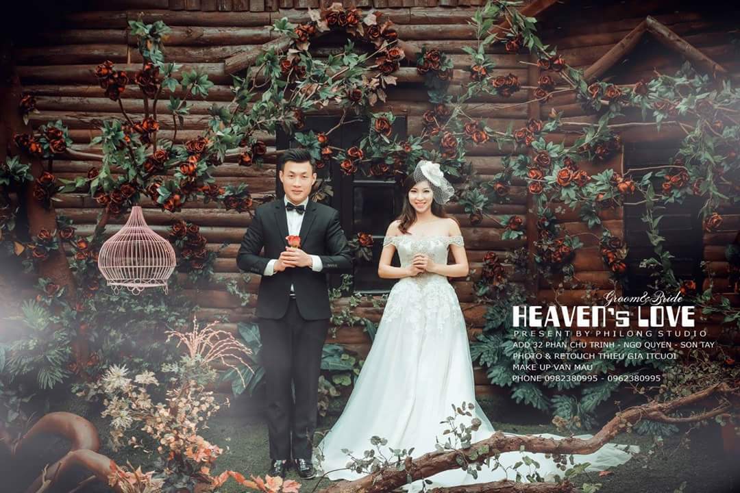 chụp ảnh cưới tại phim trường Heaven Love ở thị xã Sơn Tây