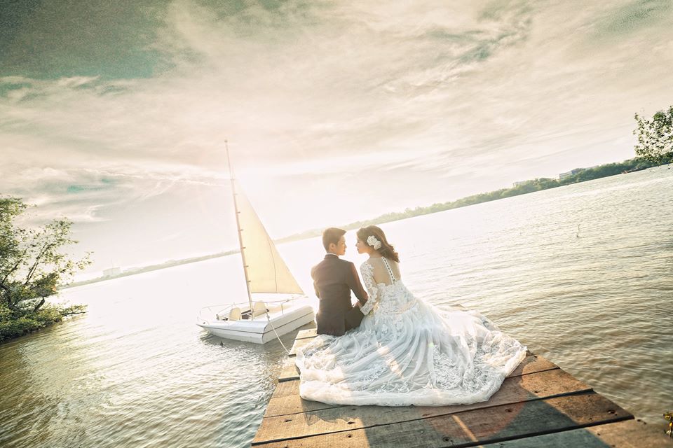 chụp ảnh cưới tại phim trường L'amour ở Hồ Chí Minh