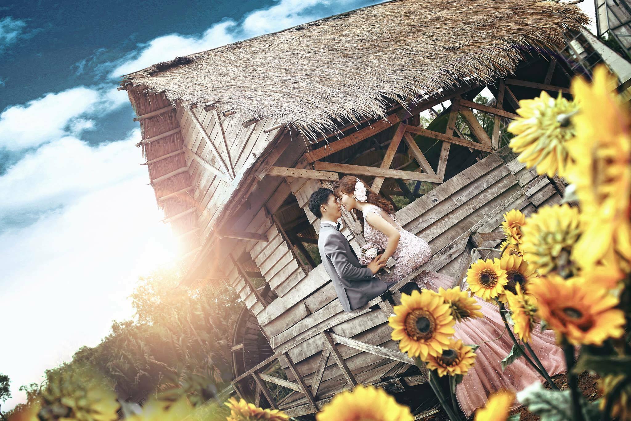 chụp ảnh cưới tại phim trường L'amour ở Hồ Chí Minh