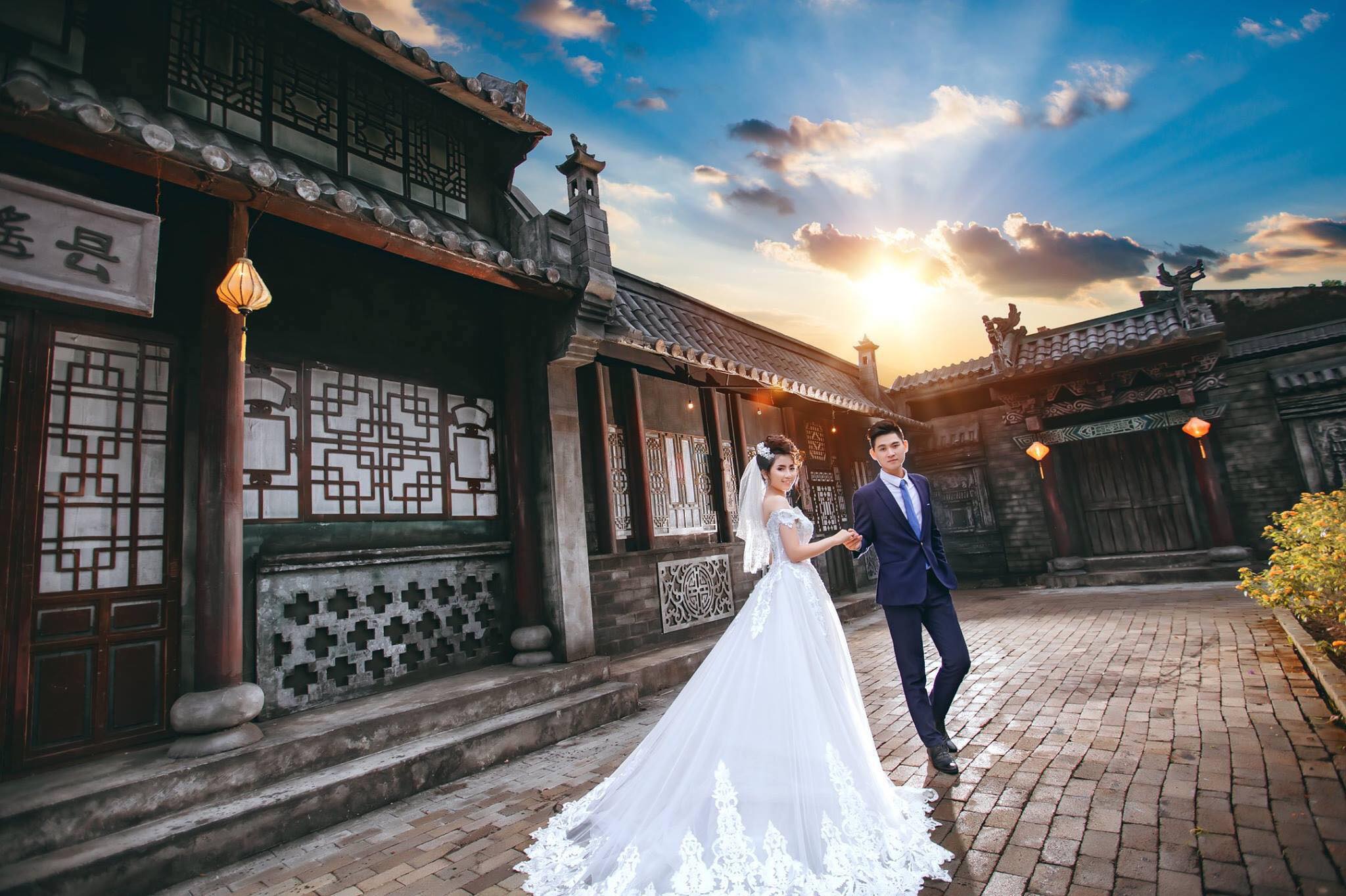 chụp ảnh cưới tại phim trường Titania Thái Bình