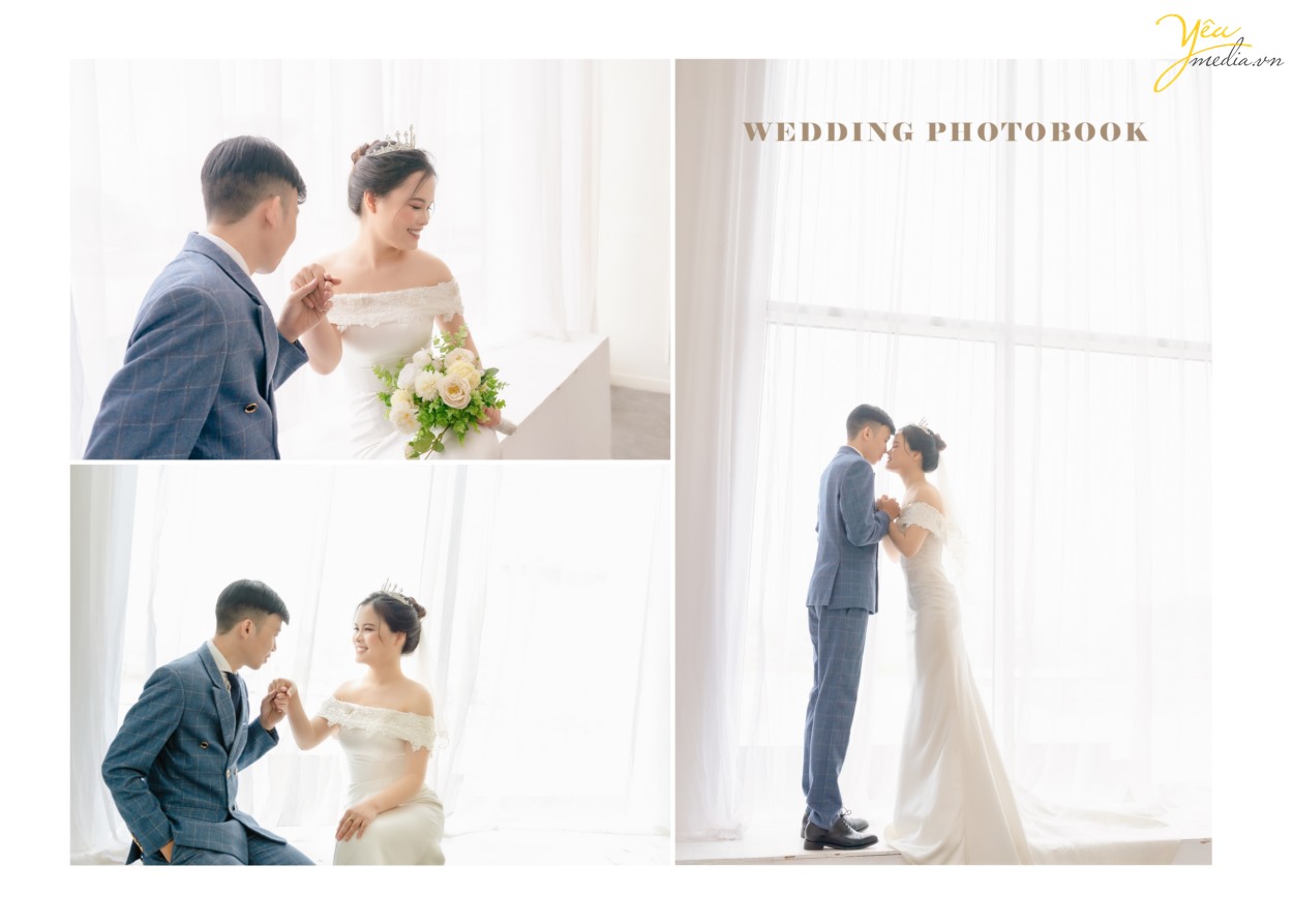 Chụp ảnh cưới tại 5 Garden phim trường có tủ sách cao như thư viện cùng ekip chụp hình studio yêu media hà nội