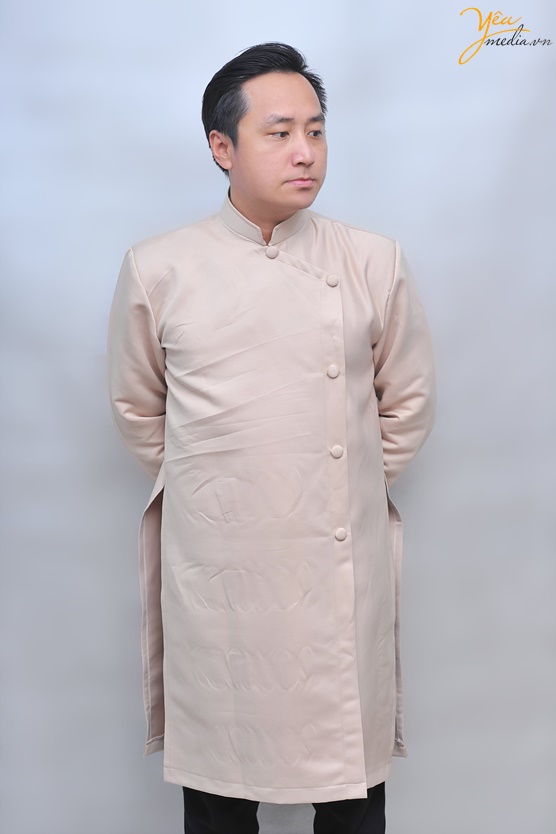 Áo dài nam màu trơn