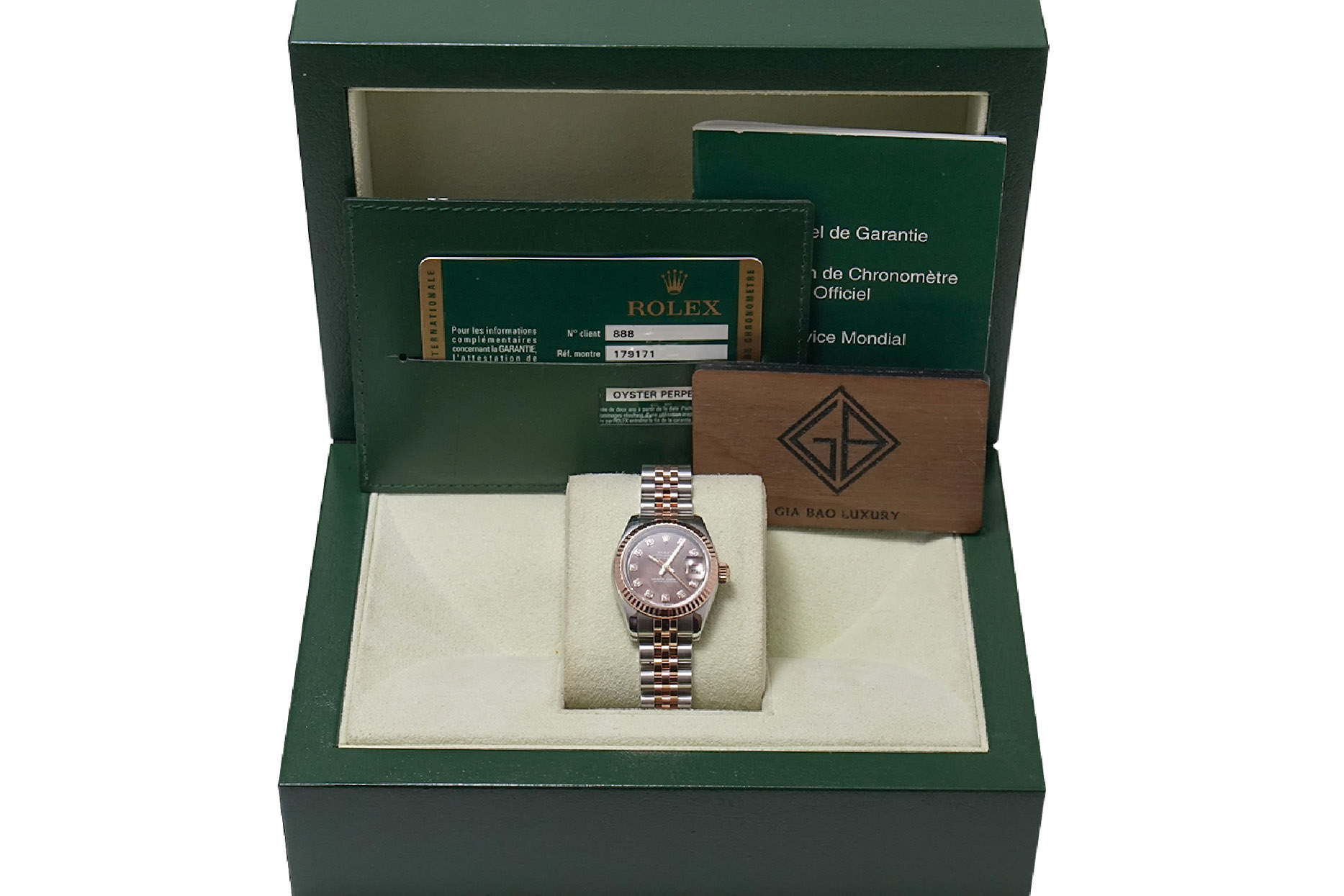 Đồng Hồ Rolex Lady-Datejust 179171 Mặt Số Xà Cừ Tím Đồng Hồ Rolex Lady-Datejust 179171 Mặt Số Xà Cừ Tím