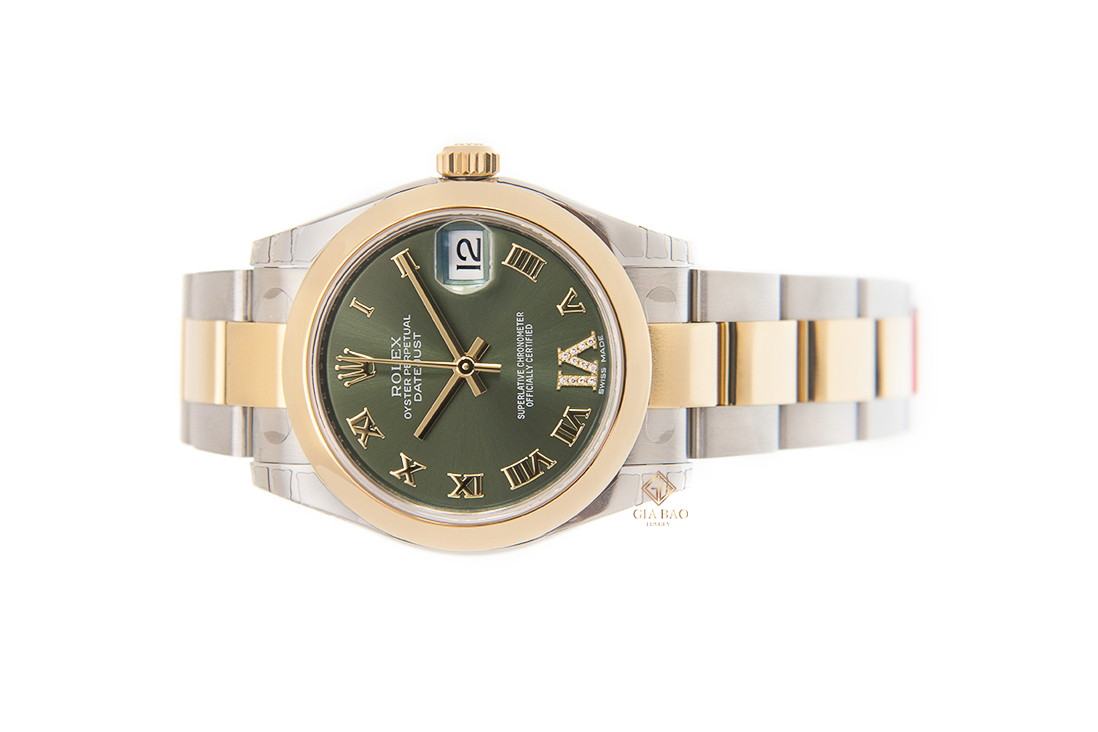 Đồng Hồ Rolex Lady Datejust 31 178243 Mặt Số Xanh Cọc Số La Mã Dây Đeo Oyster