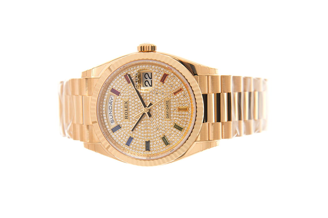 Đồng Hồ Rolex Day-Date 36 128238 Mặt Số Đính Kim Cương