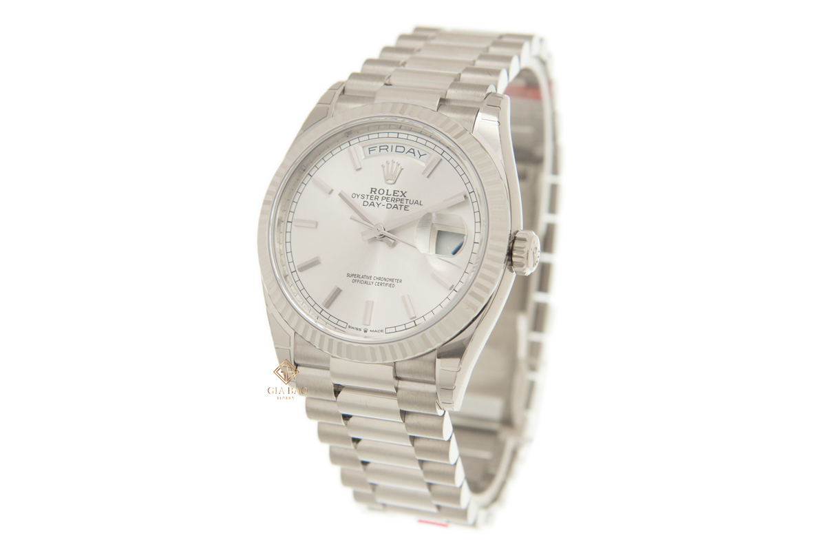 Đồng Hồ Rolex Day-Date 36 128239 Mặt Số Bạc