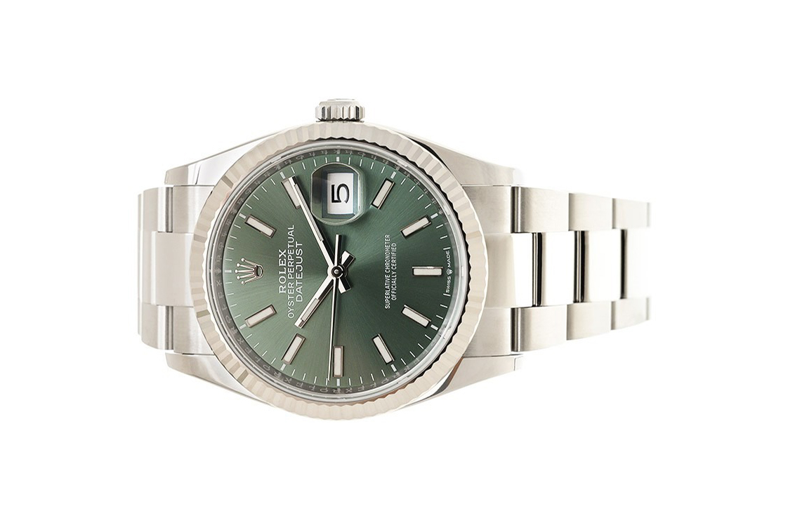 Đồng Hồ Rolex Datejust 36 126234 Mặt Số Xanh Lá Cây Cọc Số Dạ Quang Dây Đeo Oyster