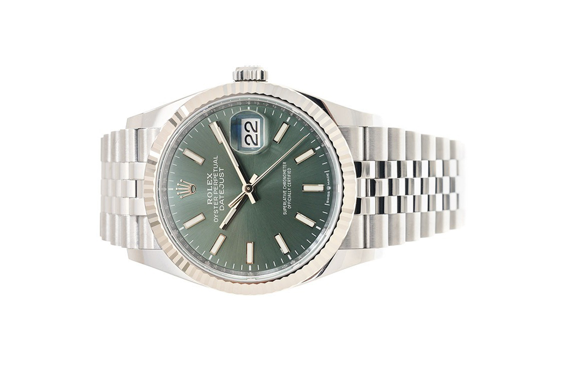 Đồng Hồ Rolex Datejust 36 126234 Mặt Số Xanh Lá Cây Cọc Số Dạ Quang
