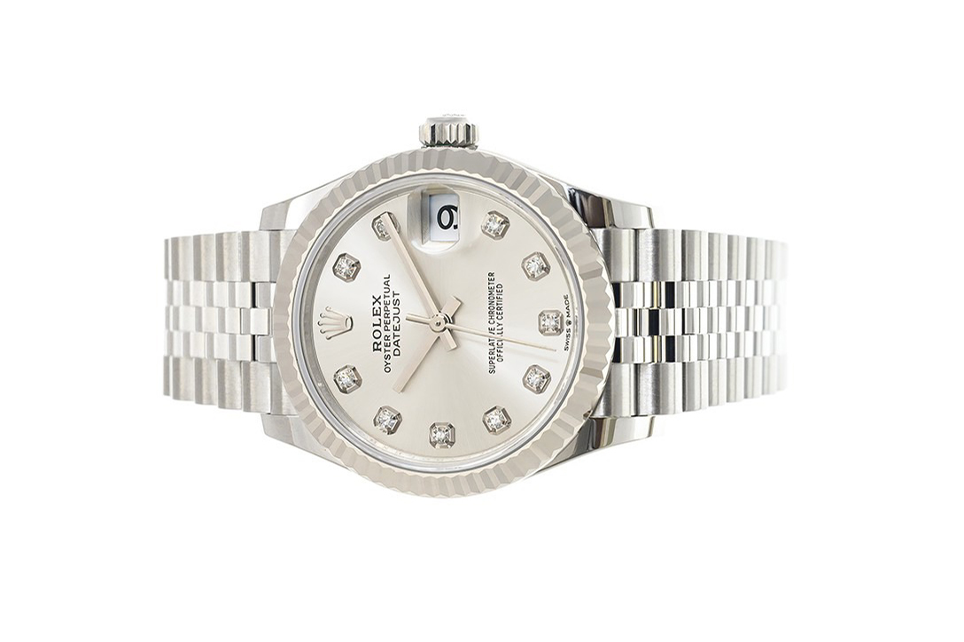 Đồng Hồ Rolex Datejust 278274 Mặt Số Bạc Cọc Số Kim Cương