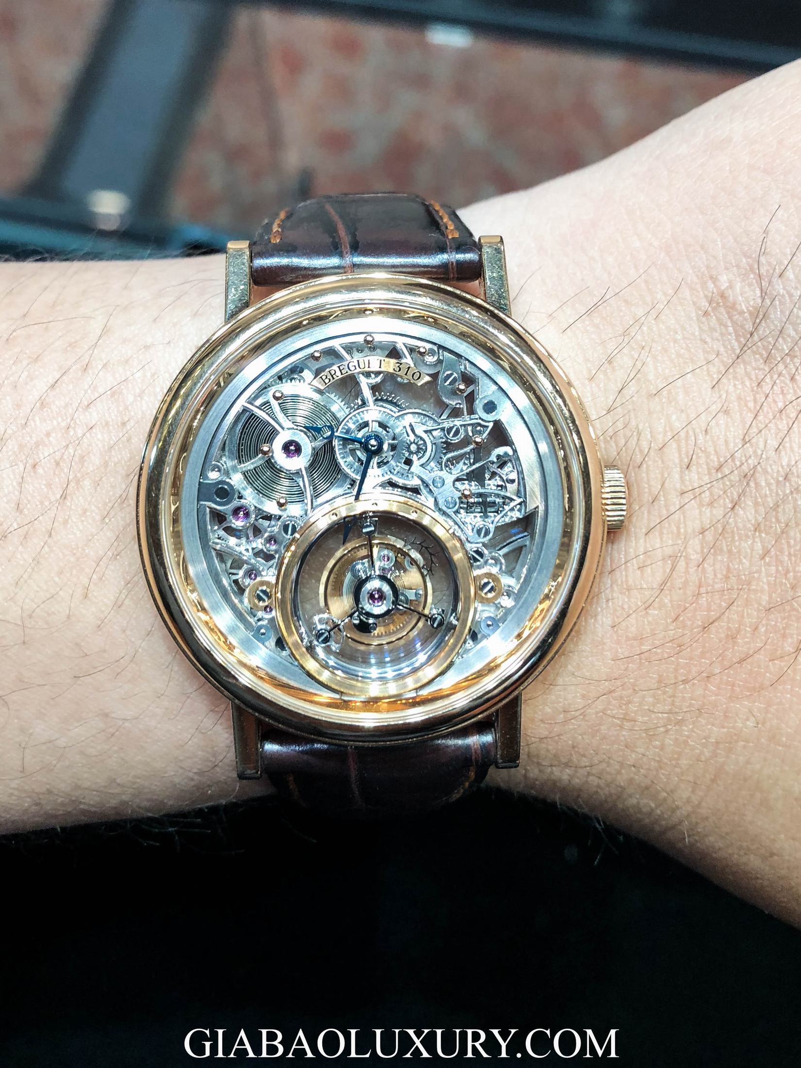 Đồng hồ Breguet Skeletonised Tourbillon 5335BR Vàng hồng