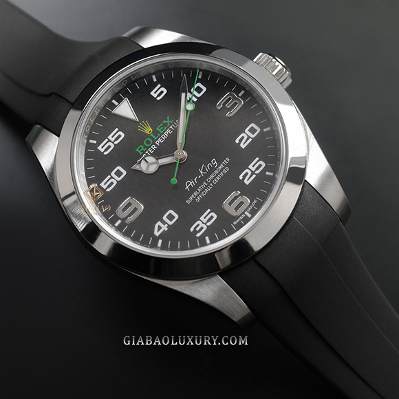 Dây cao su Rubber B dành cho đồng hồ Rolex Airking 40mm Ref. 116900 - Classic Series Dây Rubber B Classic Series cho Rolex Airking 116900