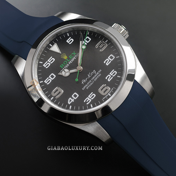 Dây cao su Rubber B dành cho đồng hồ Rolex Airking 40mm Ref. 116900 - Classic Series Dây Rubber B Classic Series cho Rolex Airking 116900