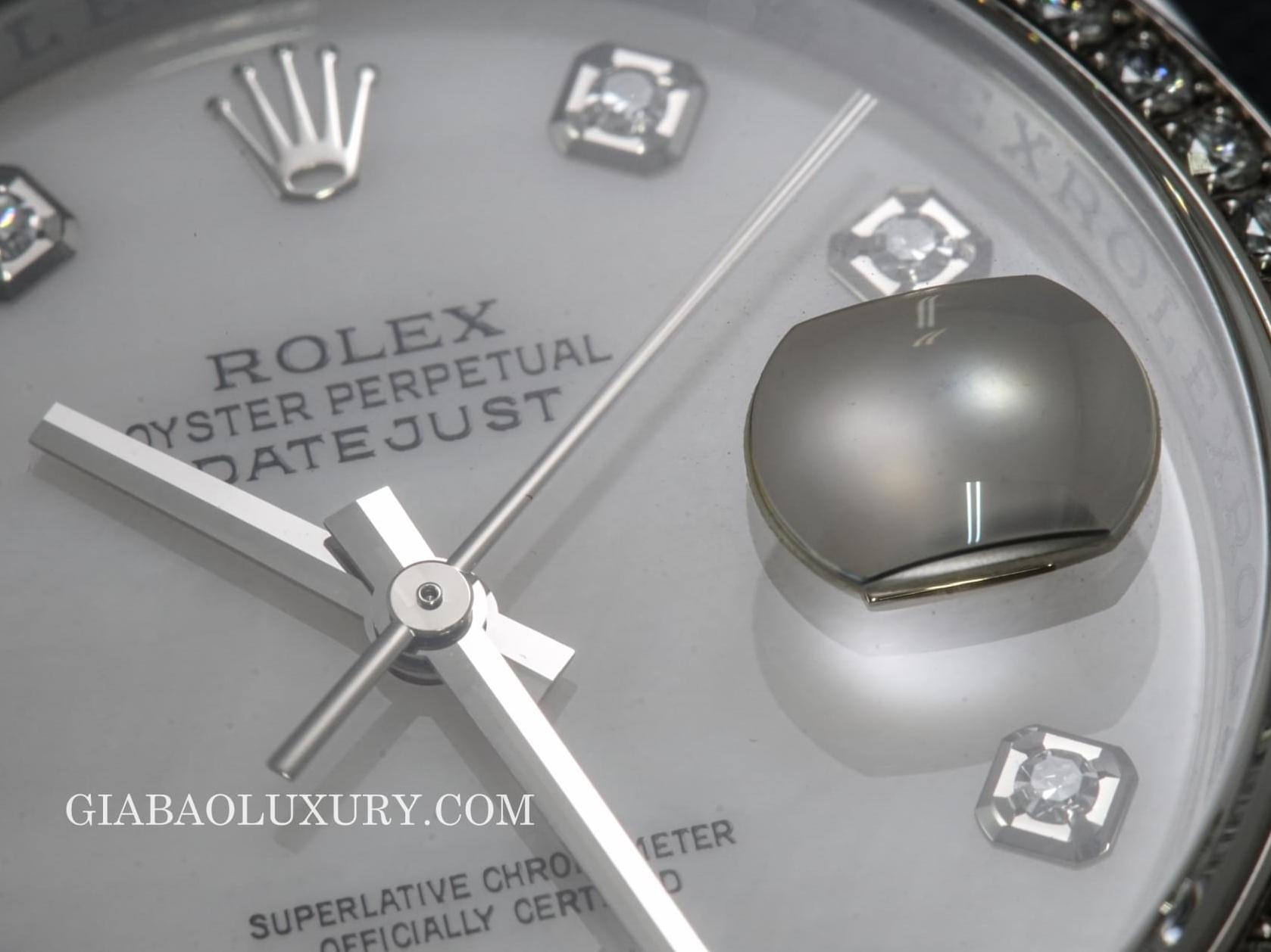 Đồng Hồ Rolex Datejust 36 116244 Mặt Số Vỏ Trai Trắng