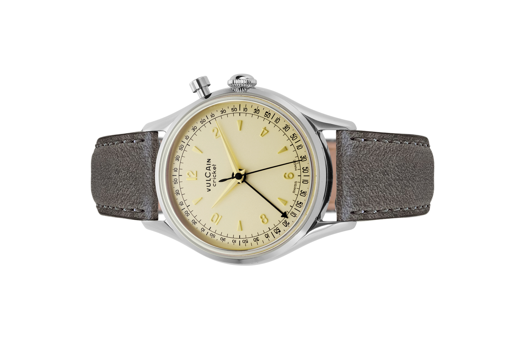 Đồng Hồ Vulcain Cricket Tradition 39mm Eggshell 100168A76.BAL248 Đồng hồ đeo tay thương hiệu Vulcain, dòng sản phẩm Cricket Tradition, Ref no: 100168A76, mặt số màu vỏ trứng, size 39mm, máy lên cót tay, vỏ đồng hồ thép không gỉ, dây da cá sấu, hàng mới 100%