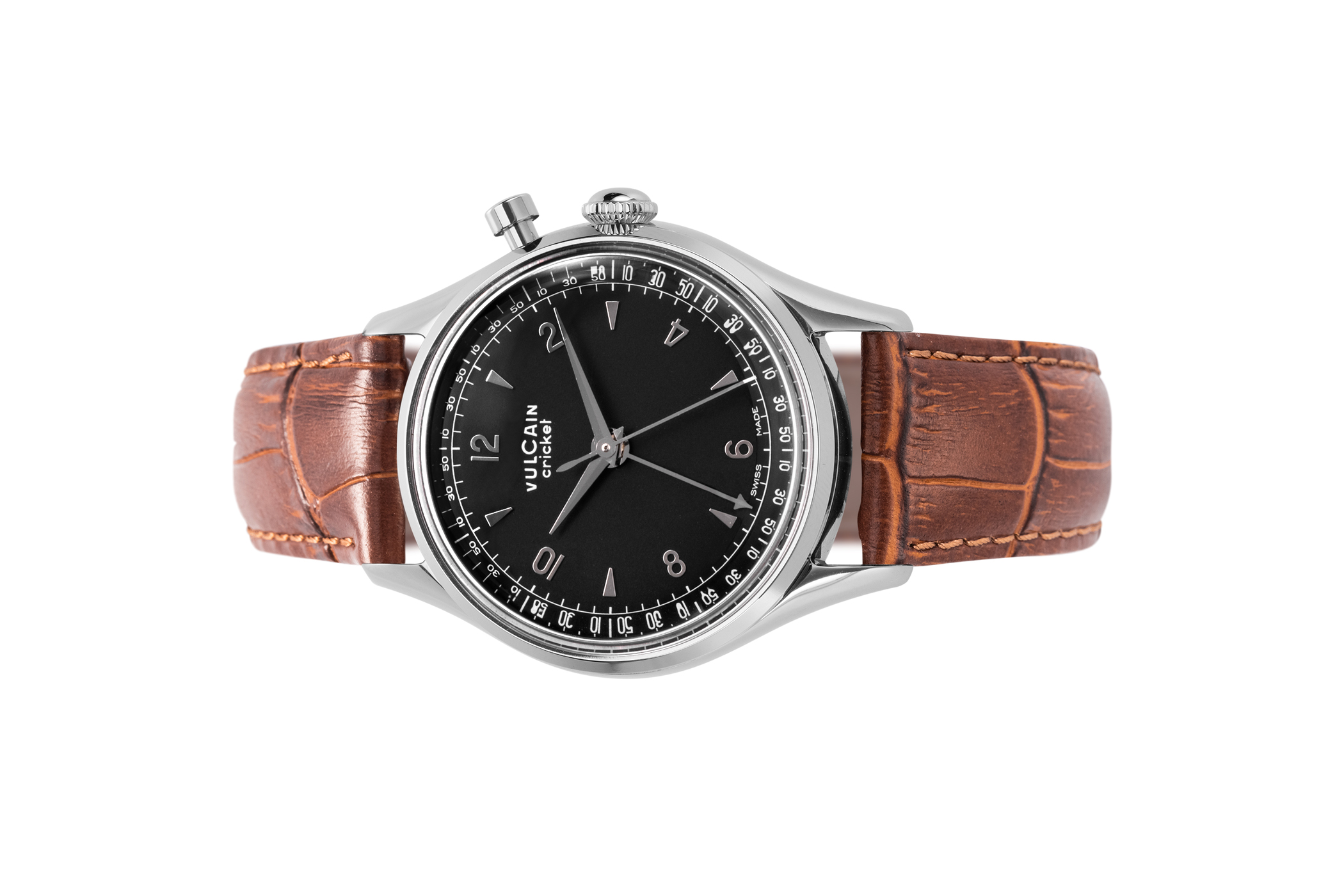 Đồng Hồ Vulcain Cricket Tradition 39mm Black 100168A05.BAL248 Đồng hồ đeo tay thương hiệu Vulcain, dòng sản phẩm Cricket Tradition, Ref no: 100168A05, mặt số màu đen, size 39mm, máy lên cót tay, vỏ đồng hồ thép không gỉ, dây da cá sấu, hàng mới 100%