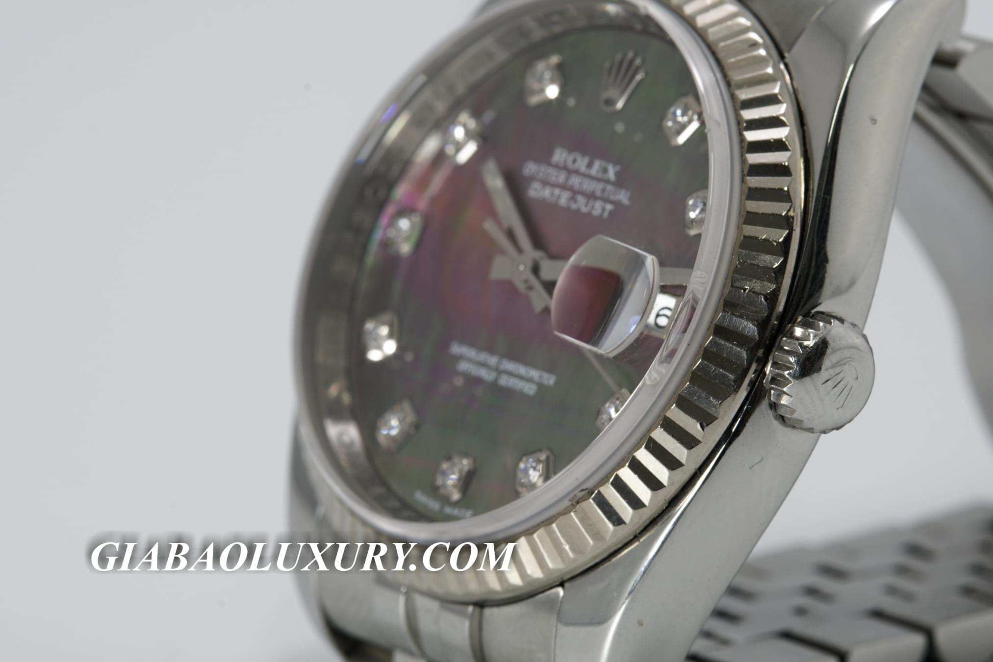 Đồng Hồ Rolex Datejust 36 116234 Mặt Số Xà Cừ Tím