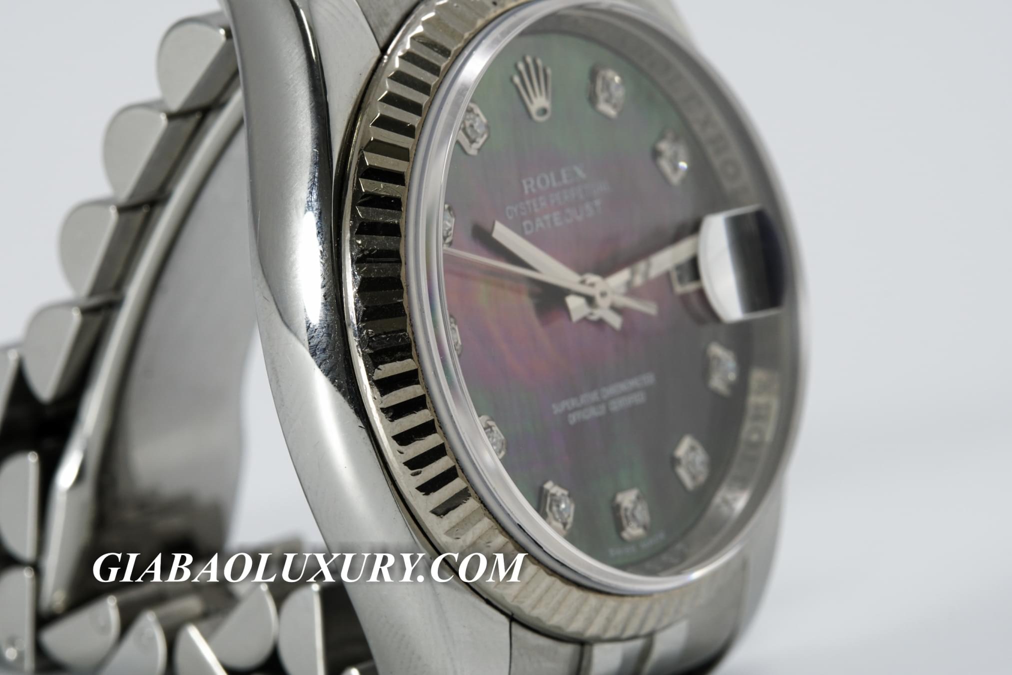 Đồng Hồ Rolex Datejust 36 116234 Mặt Số Xà Cừ Tím