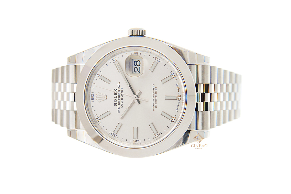 Đồng Hồ Rolex Datejust 41 126300 Mặt Số Bạc