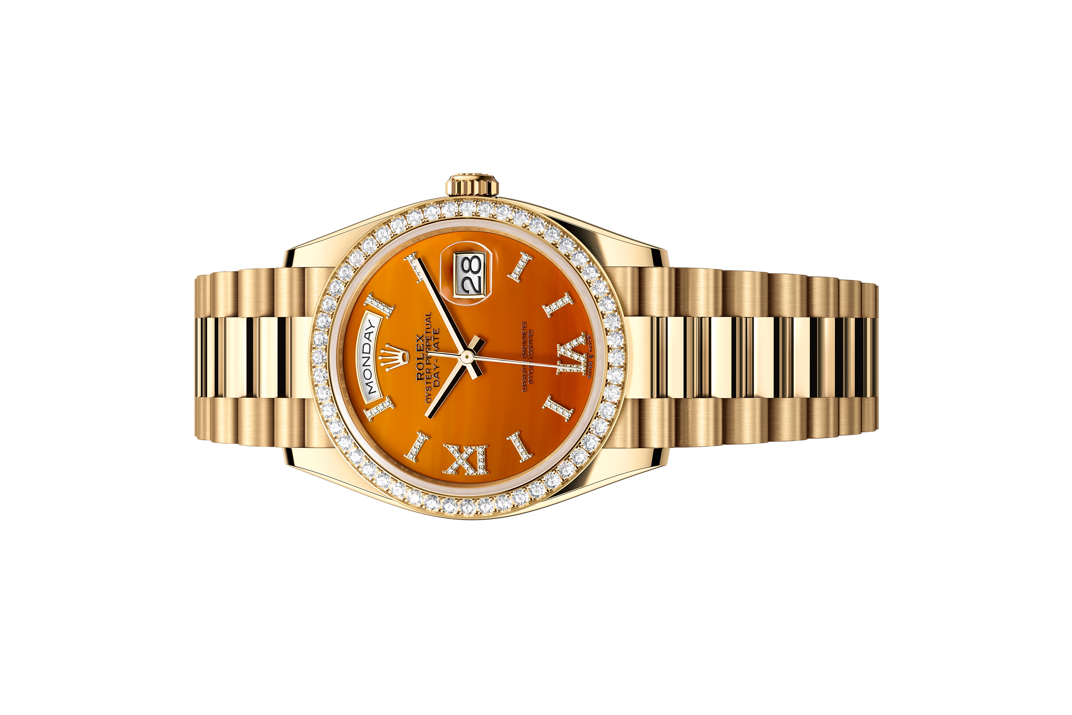 Đồng Hồ Rolex Day-Date 36 128348RBR Mặt Số Đá Carnelian