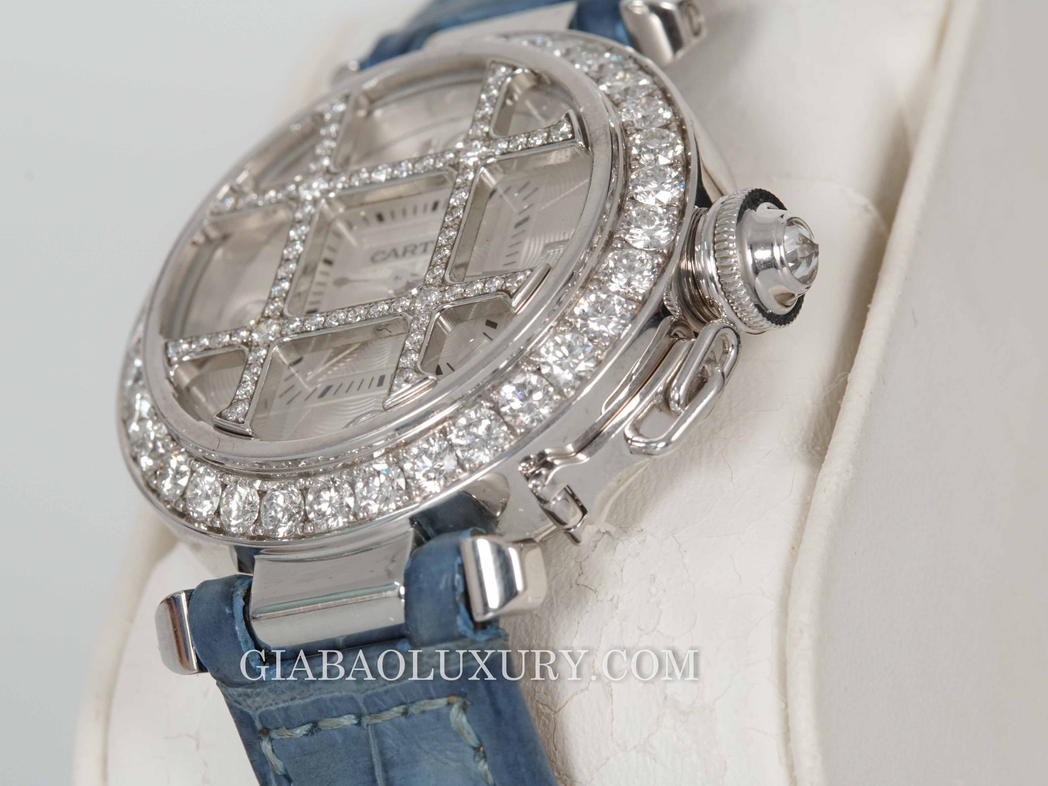 Đồng Hồ Cartier Pasha Diamond Grid WJ116136