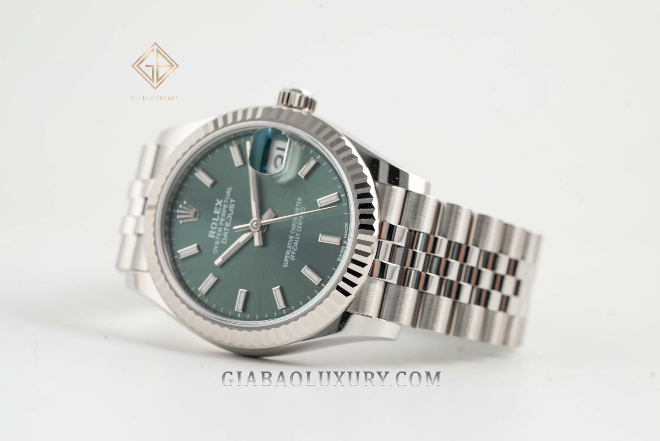 Đồng Hồ Rolex Datejust 278274 Mặt Số Xanh Cọc Số Dạ Quang