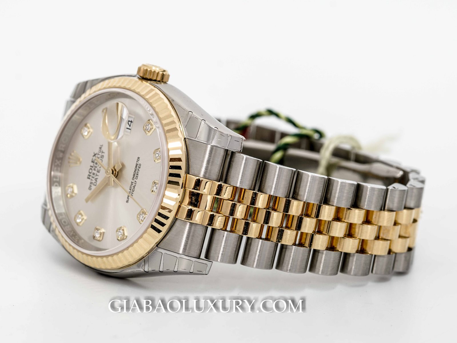 Đồng Hồ Rolex Datejust 36 116233 Mặt Số Bạc Nạm Kim Cương