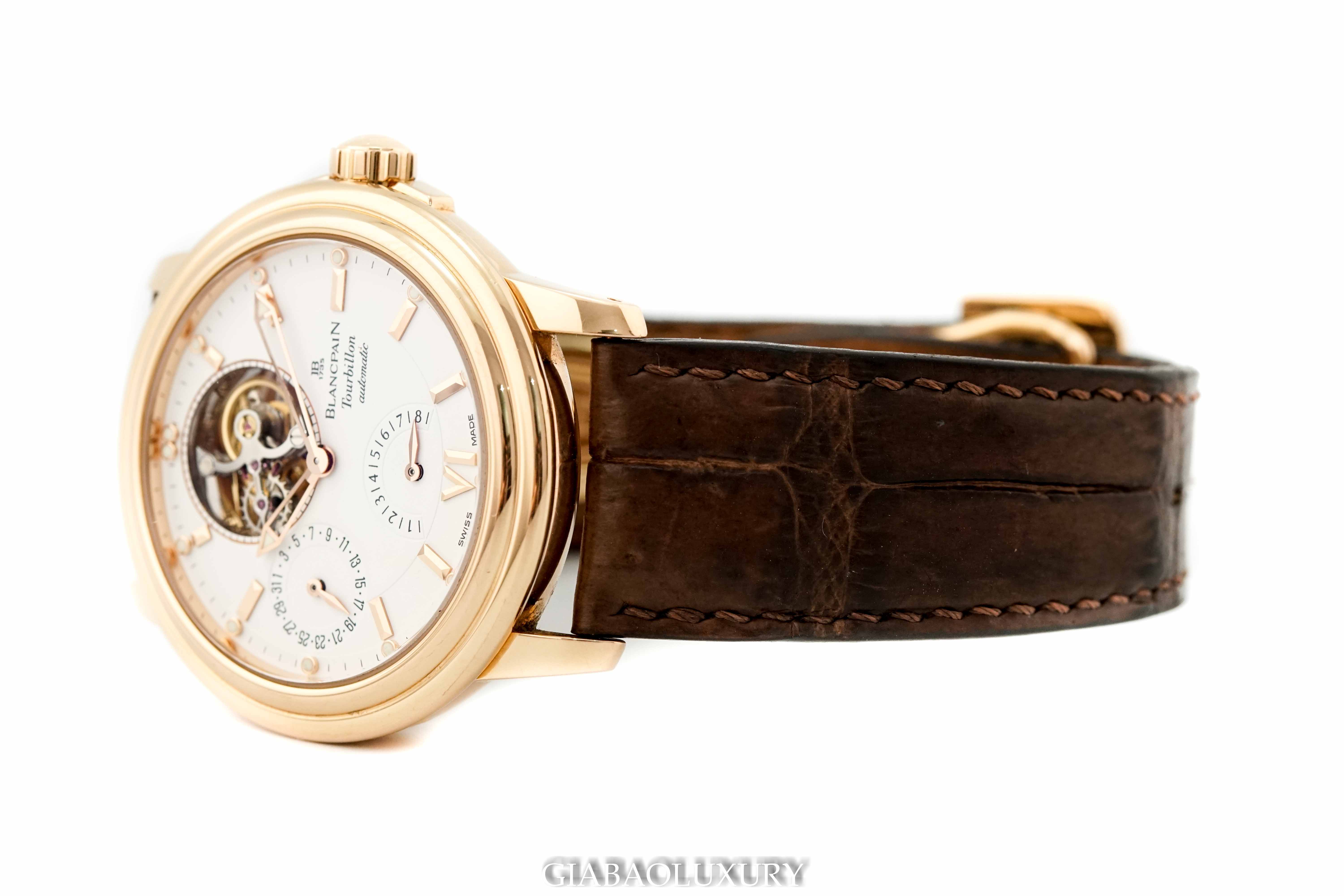 Đồng Hồ Blancpain Léman Tourbillon Date Power Reserve Đồng Hồ Blancpain Leman Tourbillon 8 Day Power Reserve 2125-1418-53