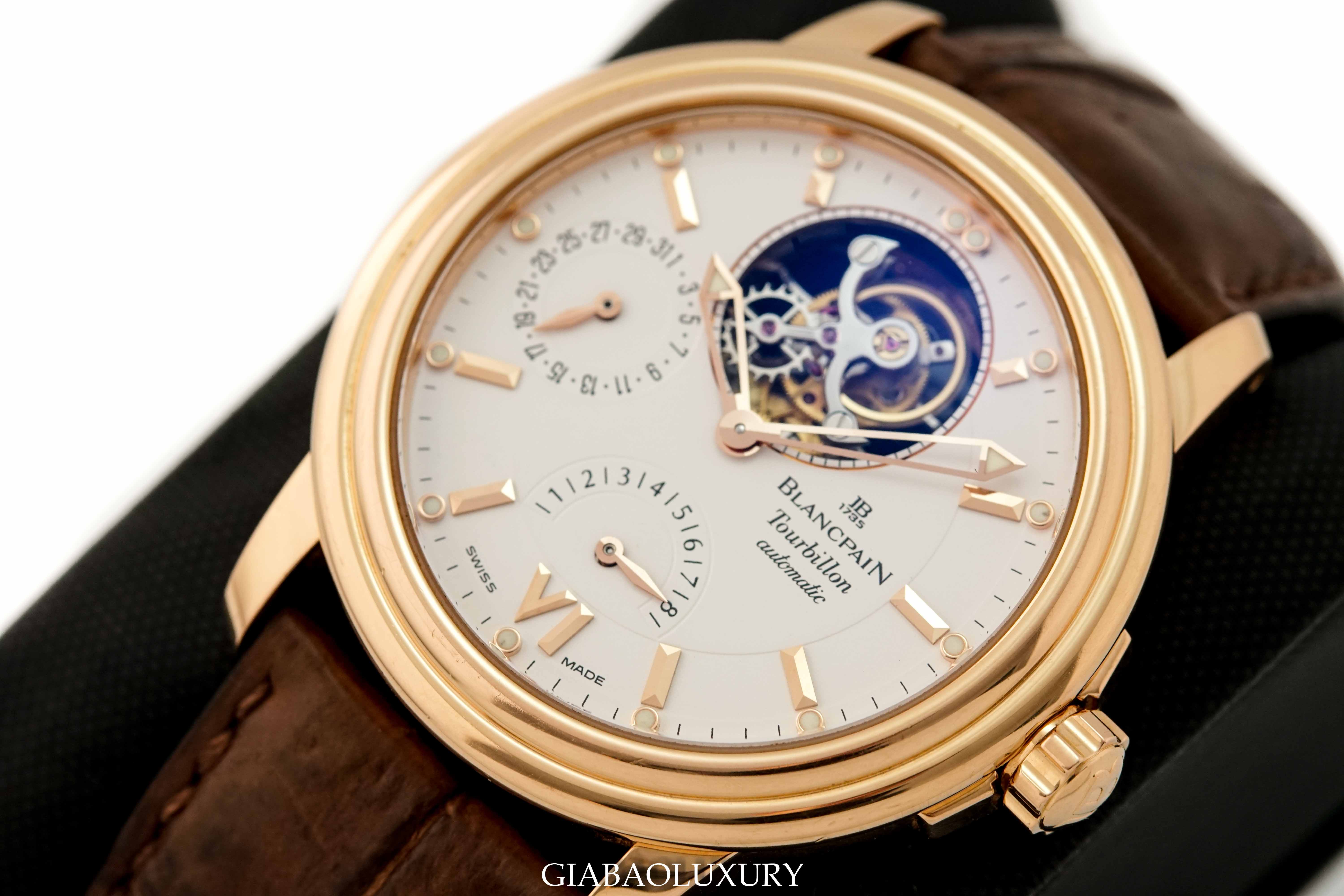 Đồng Hồ Blancpain Léman Tourbillon Date Power Reserve Đồng Hồ Blancpain Leman Tourbillon 8 Day Power Reserve 2125-1418-53