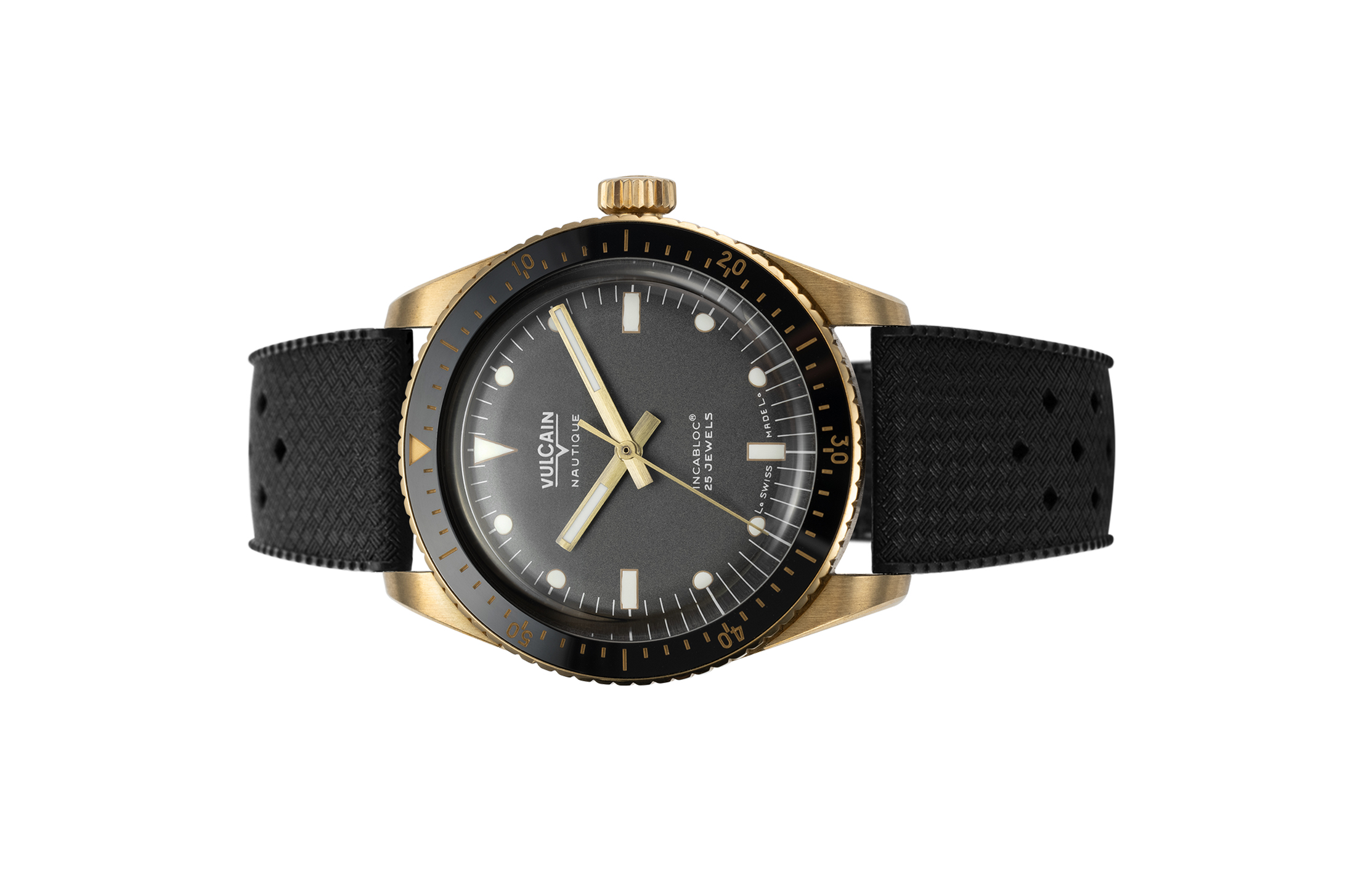 Đồng Hồ Vulcain Skindiver Nautique Bronze & Gray 662170A17.BNC201 Đồng hồ đeo tay thương hiệu Vulcain, dòng sản phẩm Skindiver Nautique, Ref no: 662170A17, mặt số màu xám size 38mm, máy tự động, vỏ đồng hồ bằng đồng, dây da bê, hàng mới 100%