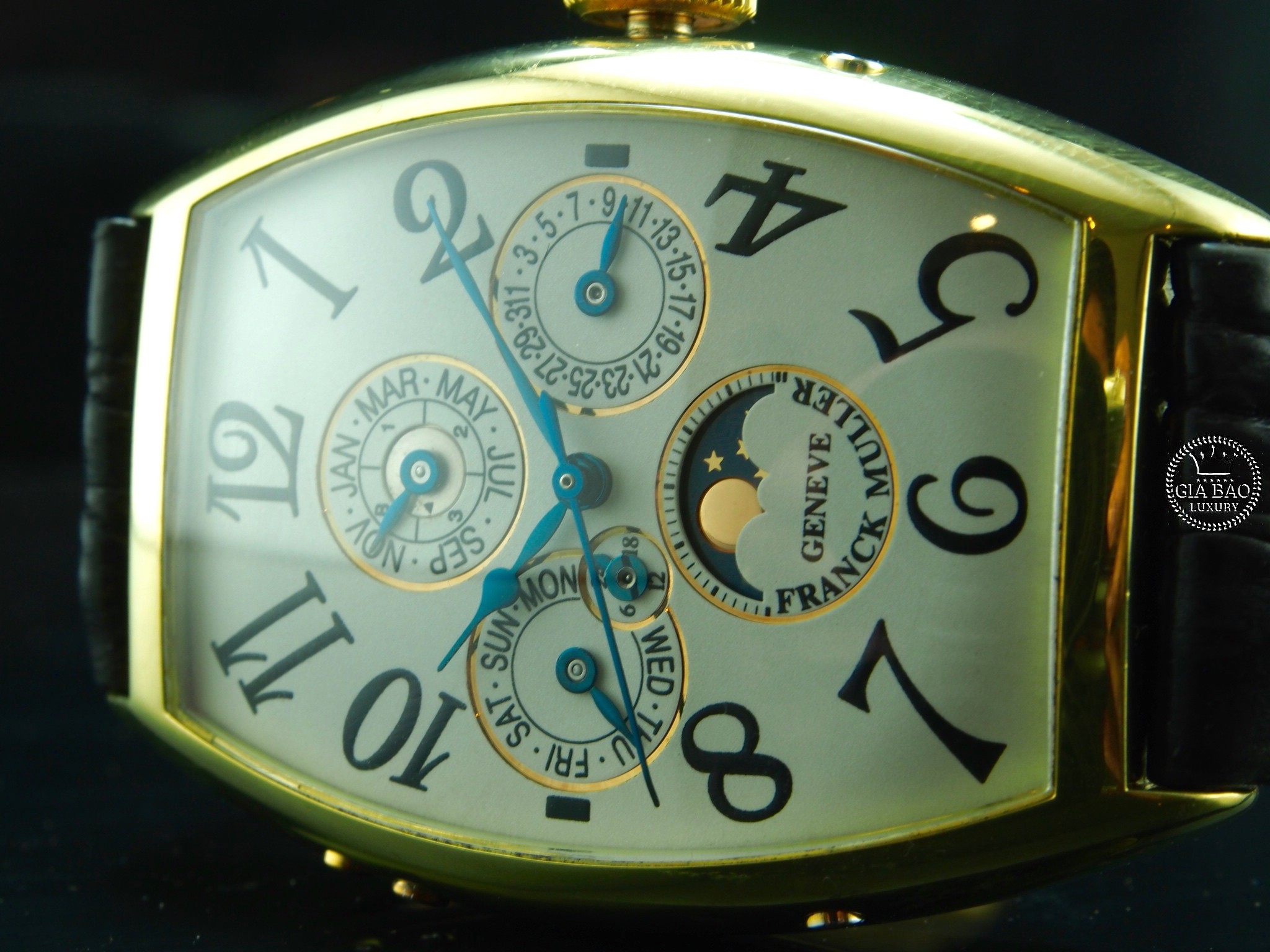 Đồng hồ Franck Muller Perpetual Calendar- Đồng Hồ Franck Muller Cintree Curvex Quantieme Perpetual Calender Gold 18k