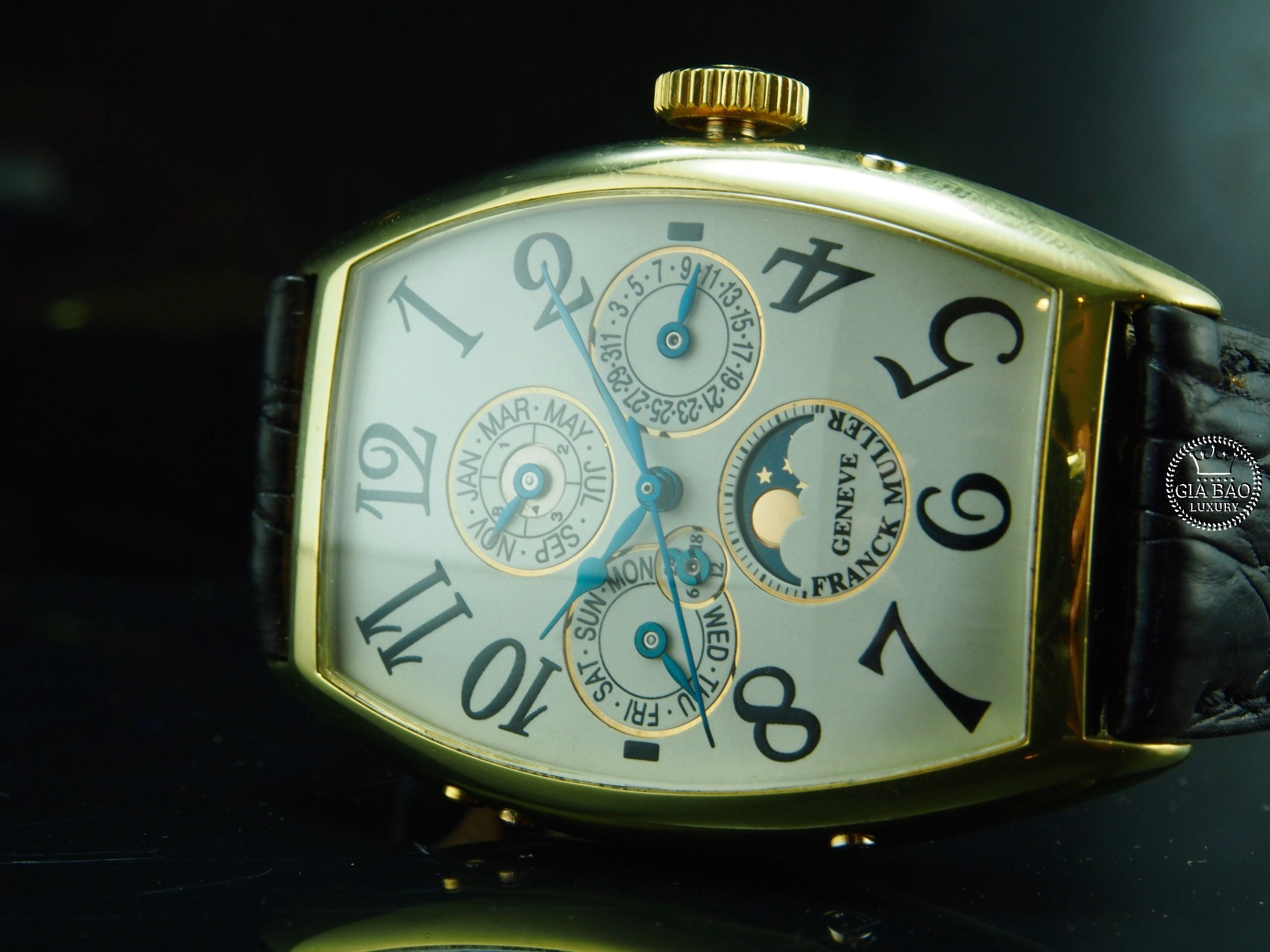 Đồng hồ Franck Muller Perpetual Calendar- Đồng Hồ Franck Muller Cintree Curvex Quantieme Perpetual Calender Gold 18k