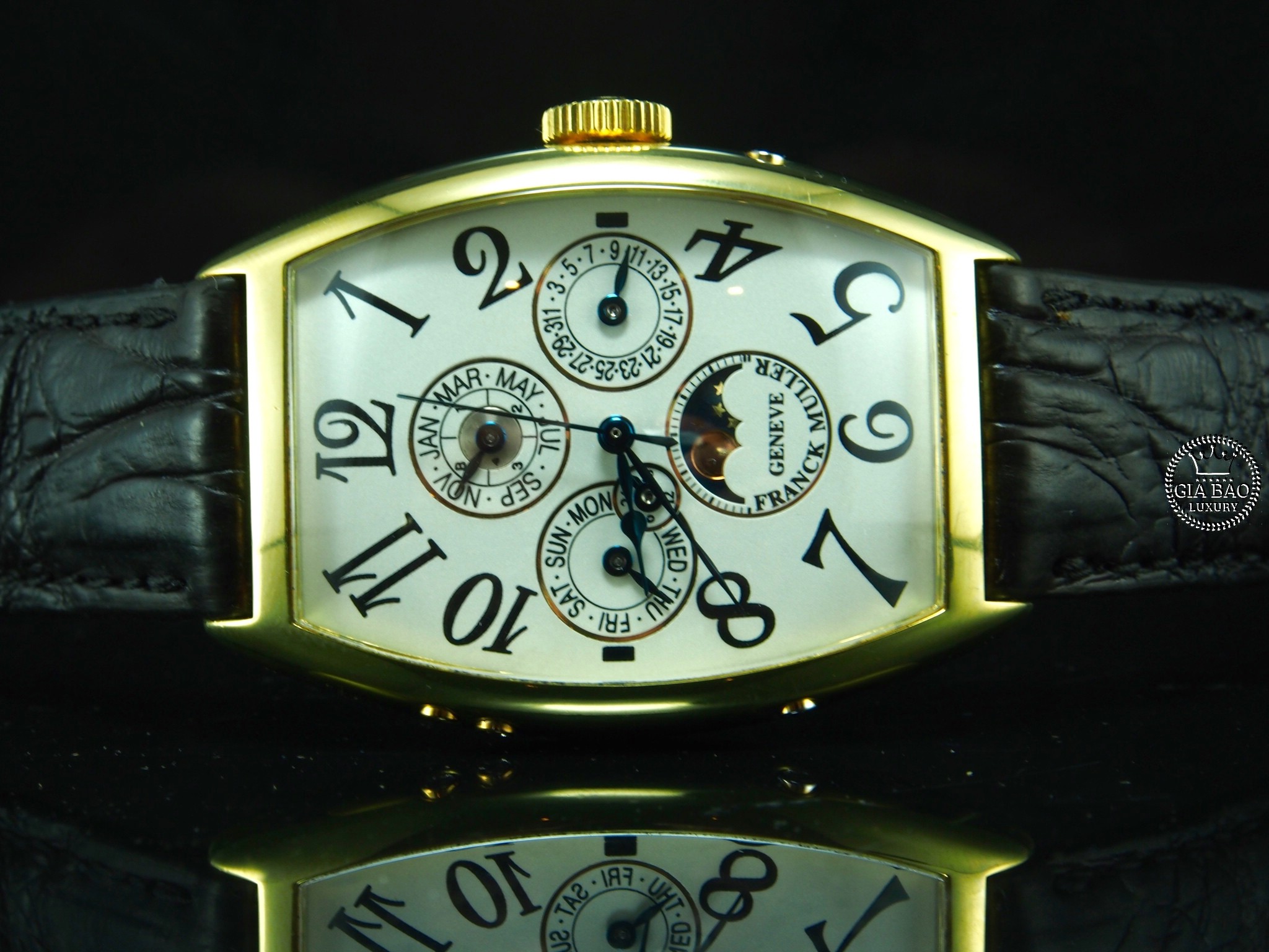 Đồng hồ Franck Muller Perpetual Calendar- Đồng Hồ Franck Muller Cintree Curvex Quantieme Perpetual Calender Gold 18k