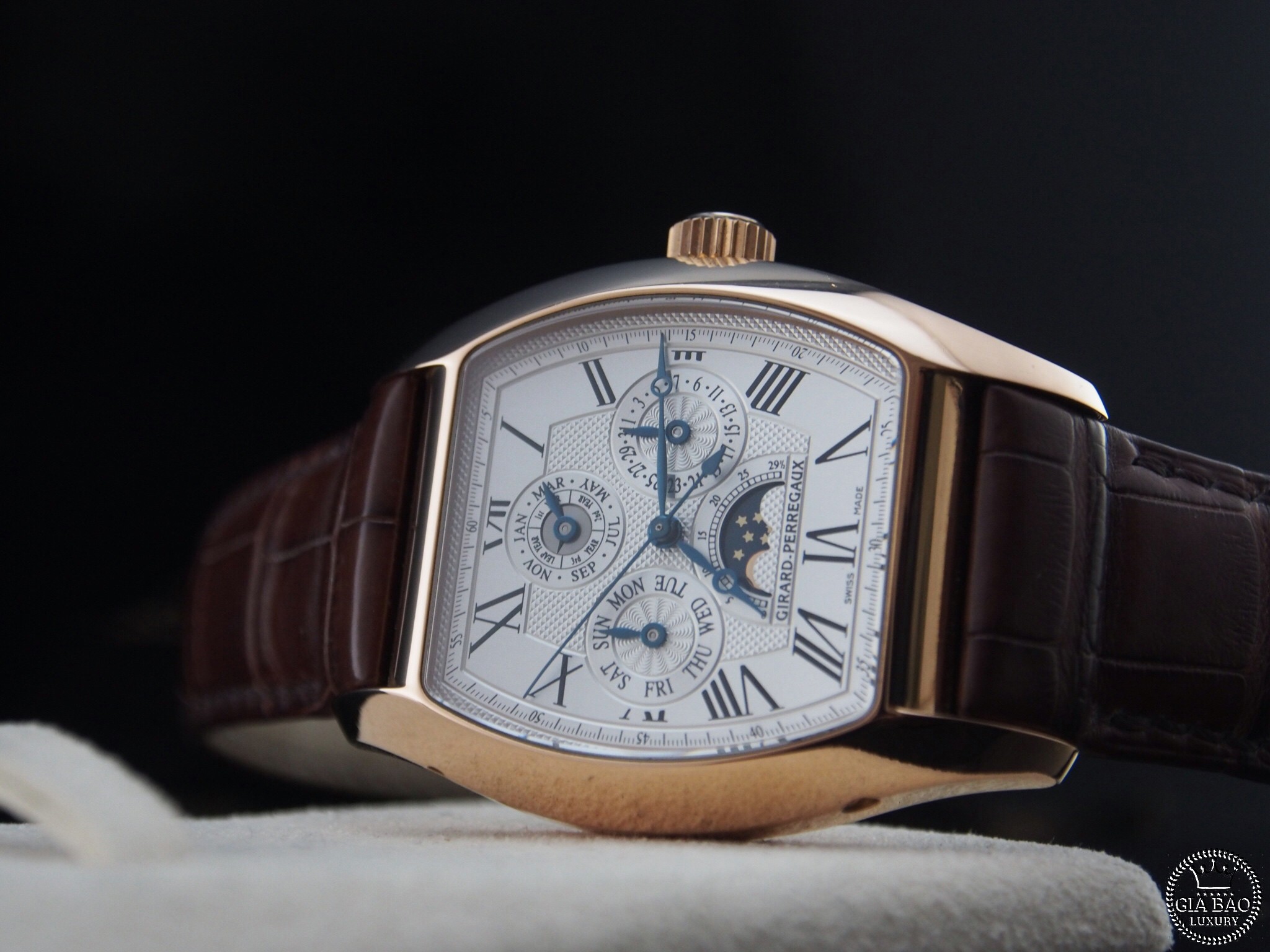 Đồng Hồ Girard - Perrgaux Richeville Perpetual Calendar 18k Rose Gold