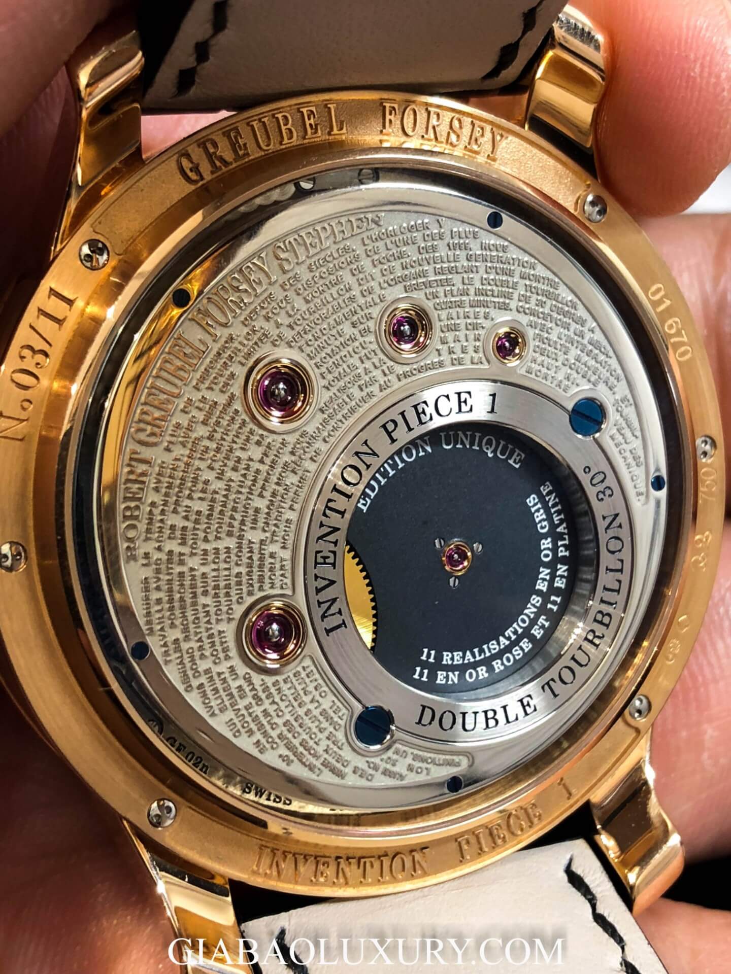 Đồng Hồ Greubel Forsey Invention Piece 1 Double Tourbillon