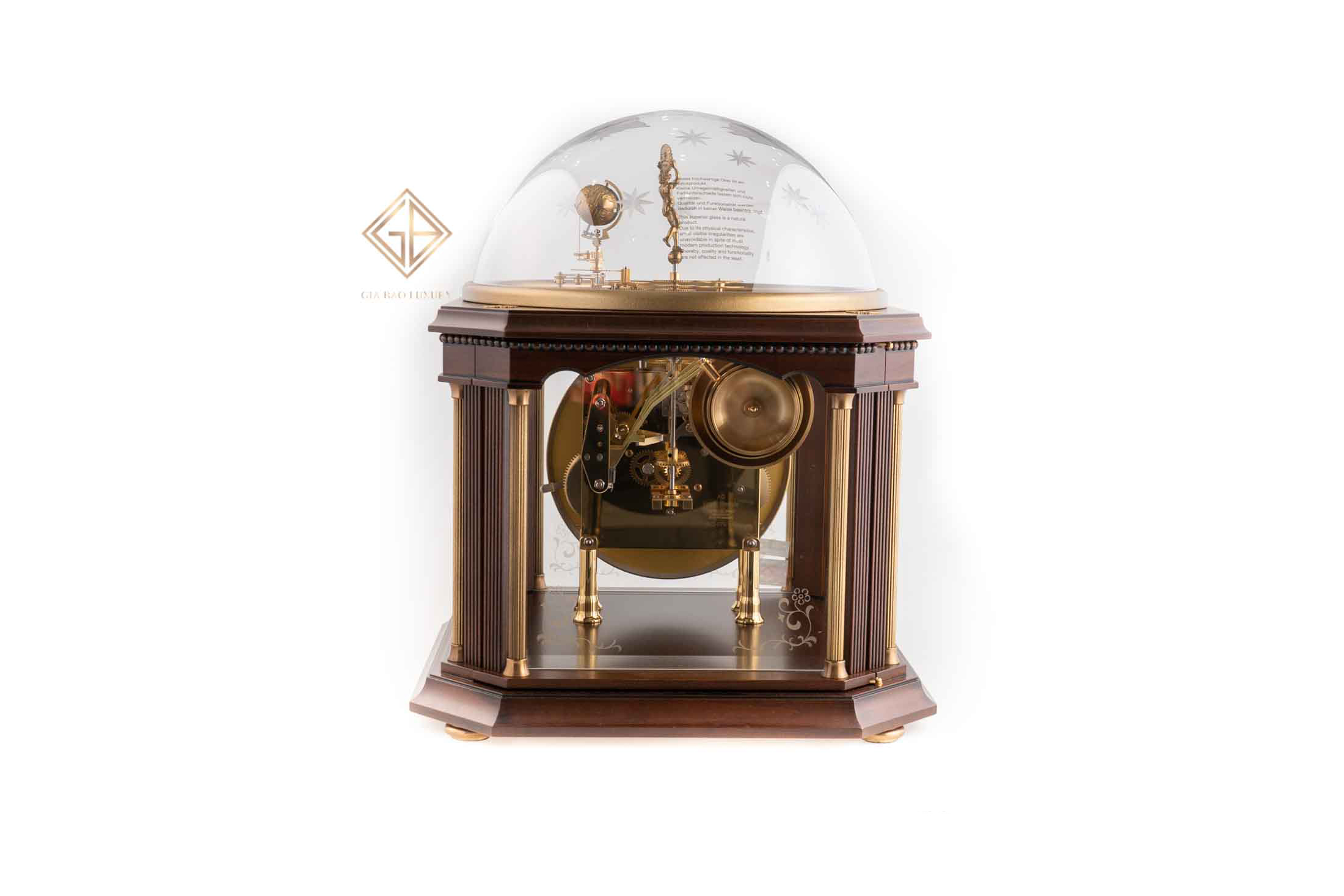 Đồng Hồ Để Bàn Hermle Tellurium III 22948Q10352 Clock Đồng hồ TELLURIUM III để bàn trang trí loại cơ , Model: 22948Q10352, chất liệu chính: gỗ óc chó, kích thước: 15*13*13 inch, Hiệu: Hermle. Mới 100%