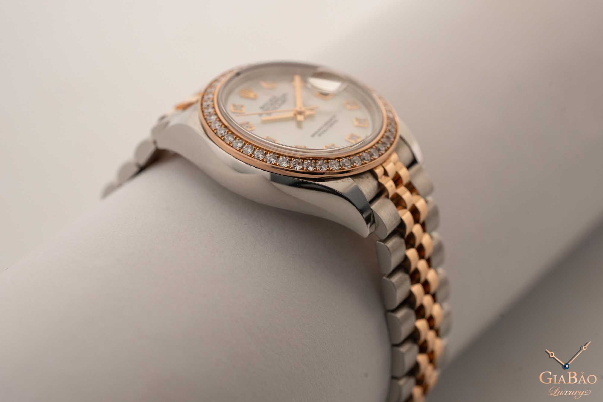Đồng hồ Rolex Lady-Datejust 279381RBR Đồng Hồ Rolex Lady-Datejust 279381RBR Mặt Số Vỏ Trai Trắng