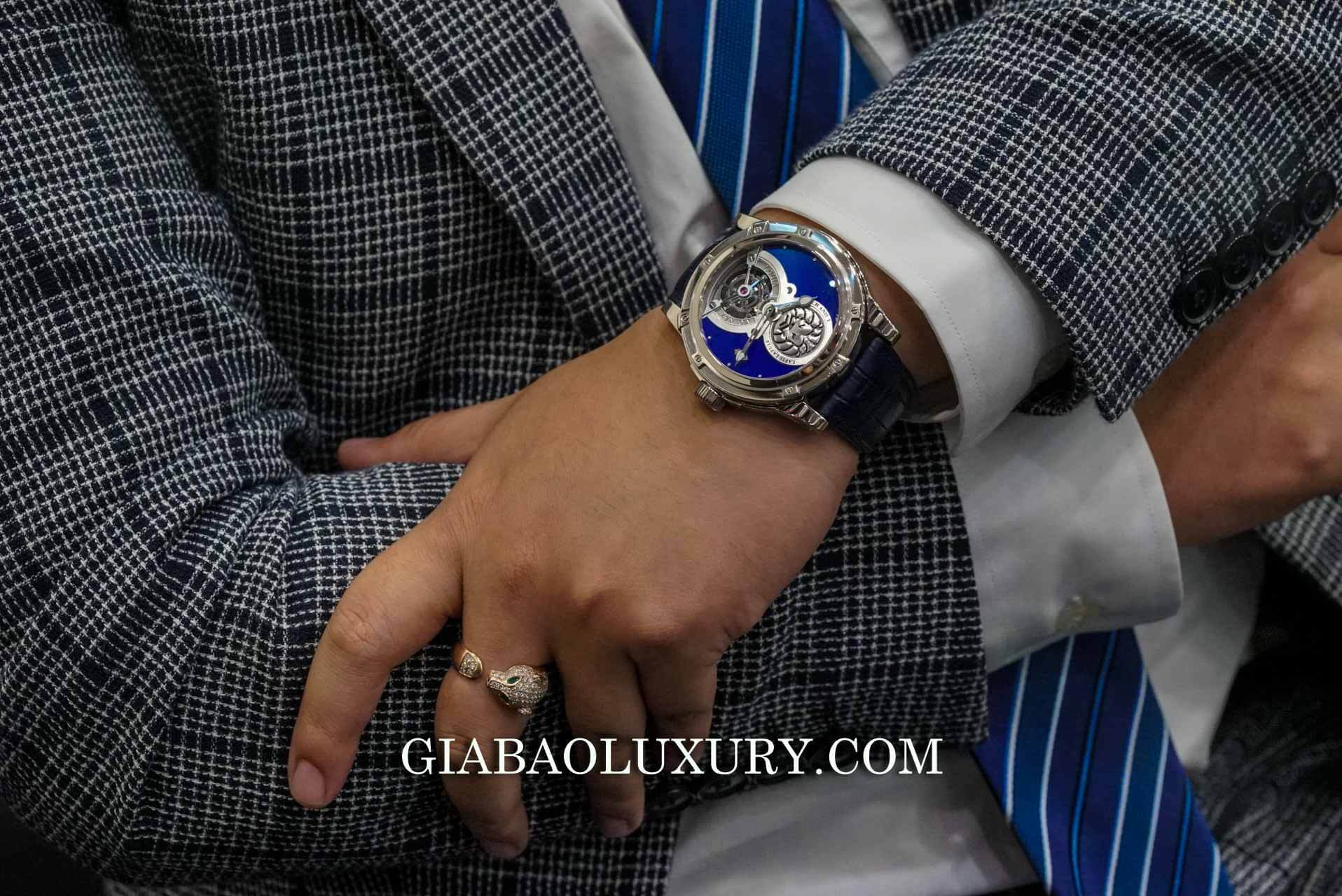 Đồng Hồ Louis Moinet Lapis Lazuli Tourbillon Watch Anish