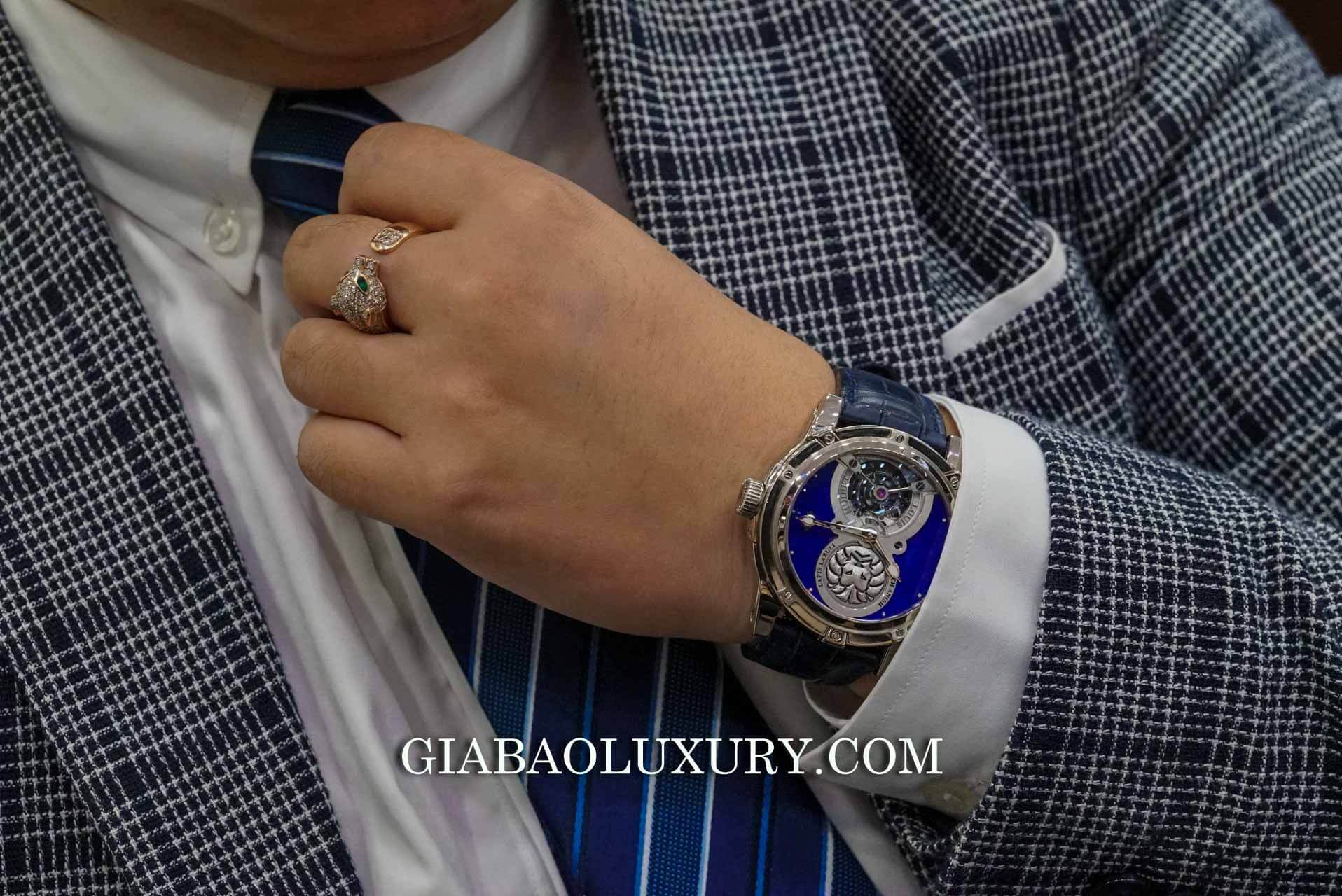 Đồng Hồ Louis Moinet Lapis Lazuli Tourbillon Watch Anish