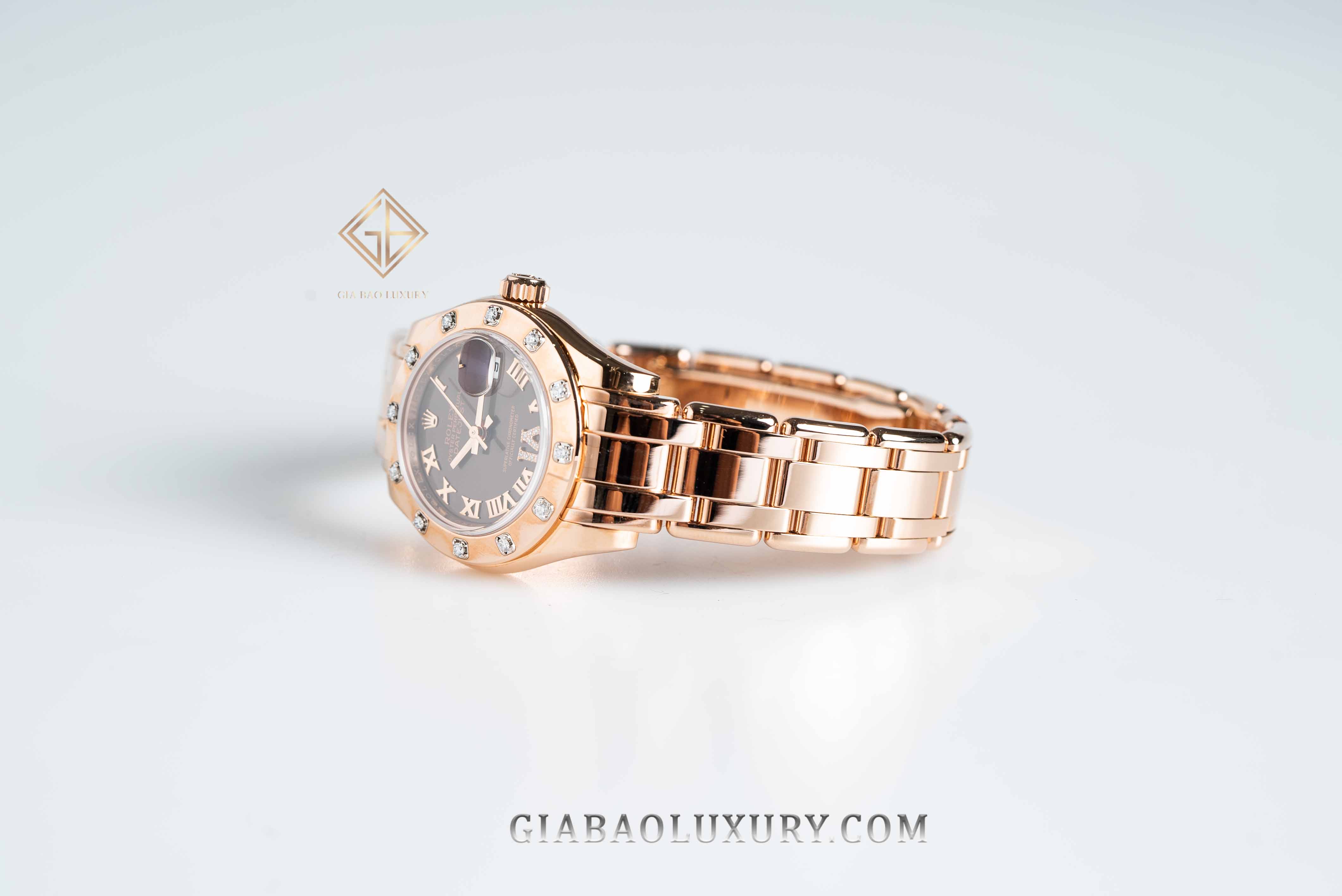 Đồng Hồ Rolex Pearlmaster 29 80315 Mặt Số Chocolate Cọc Số La Mã Đồng Hồ Rolex Pearlmaster 29 80315 Mặt Số Chocolate Cọc Số La Mã