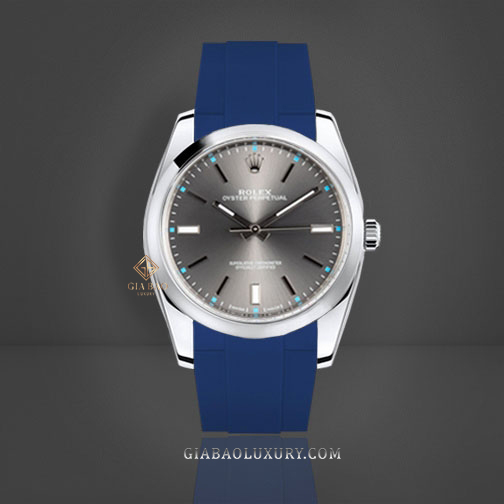 Dây cao su Rubber B dành cho đồng hồ Rolex Oyster Perpetual 39mm - Tang Buckle Series Dây Rubber B Tang Buckle Series cho Rolex Oyster Perpetual 39mm