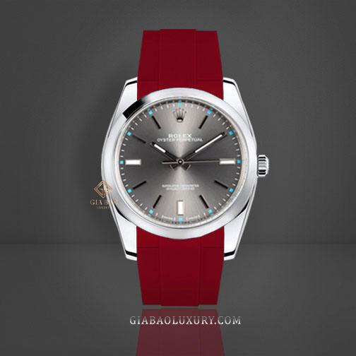 Dây cao su Rubber B dành cho đồng hồ Rolex Oyster Perpetual 39mm - Tang Buckle Series Dây Rubber B Tang Buckle Series cho Rolex Oyster Perpetual 39mm