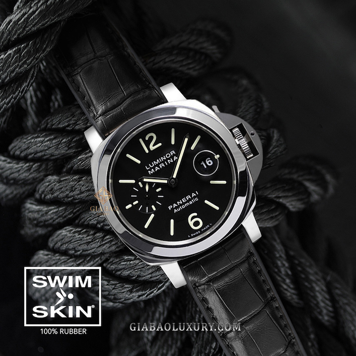 Dây Rubber B SwimSkin® Alligator cho Panerai Luminor và Luminor Marina size 44mm