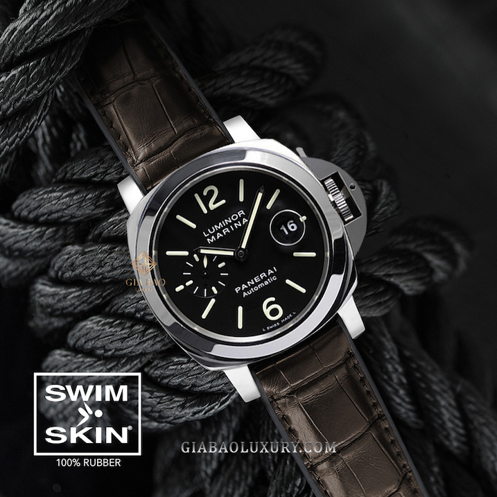 Dây cao su Rubber B dành cho đồng hồ Panerai Luminor và Luminor Marina size 44mm - SwimSkin® Alligator Dây Rubber B SwimSkin® Alligator cho Panerai Luminor và Luminor Marina size 44mm