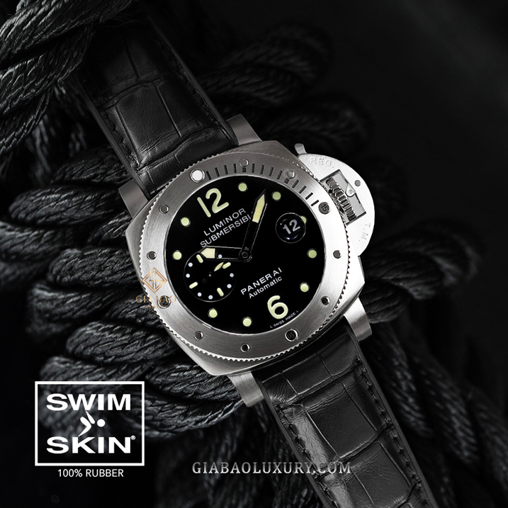 Dây cao su Rubber B dành cho đồng hồ Panerai Luminor Submersible 44mm - SwimSkin® Alligator Dây Rubber B SwimSkin® Alligator cho Panerai Luminor Submersible 44mm