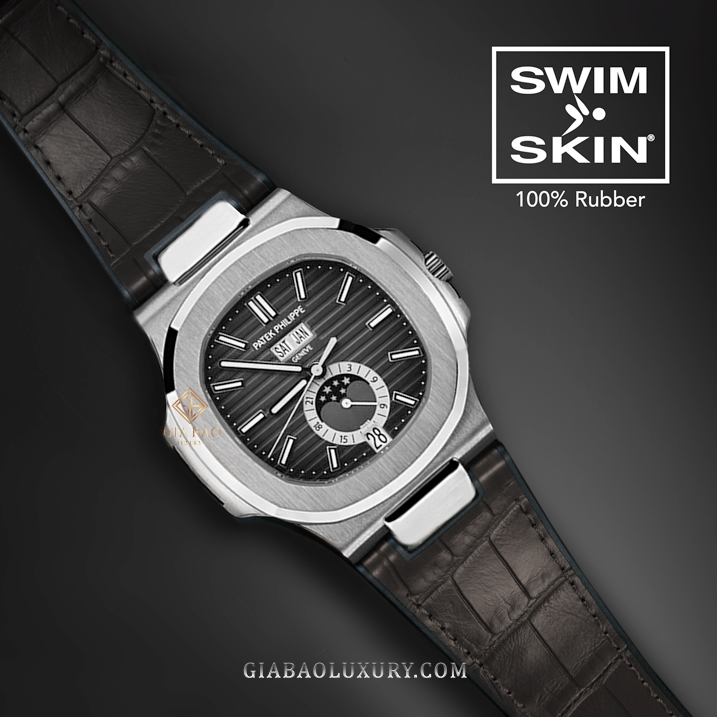 Dây Rubber B SwimSkin® Da Cá Sấu cho Patek Philippe Nautilus 5726