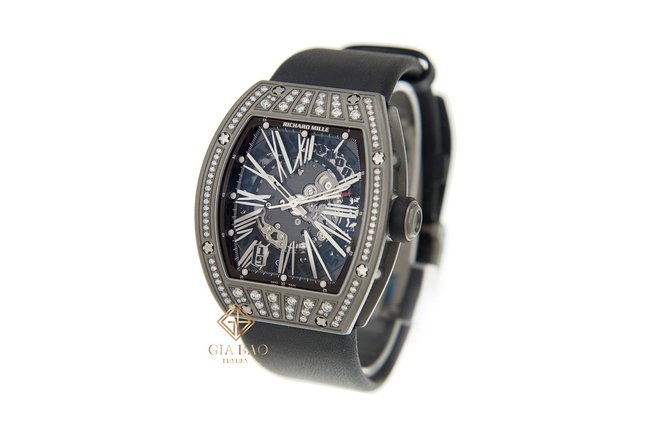 Richard Mille RM23-TI-MED Vành Titanium Xám Đính Kim Cương Đồng Hồ Richard Mille RM23-TI-MED Vành Titanium Xám Đính Kim Cương